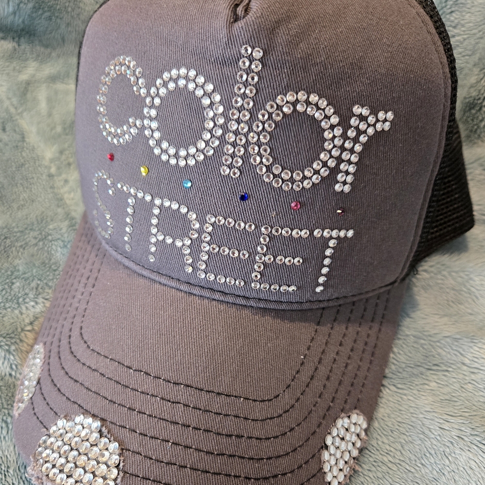 New Handmade CS Rhinestoned Trucker Hat